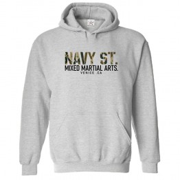 Navy St. Mixed Martial Arts. Venice. CA Classic Unisex Kids and Adults Pullover Hoodie For Martial Art Fans							 									 									